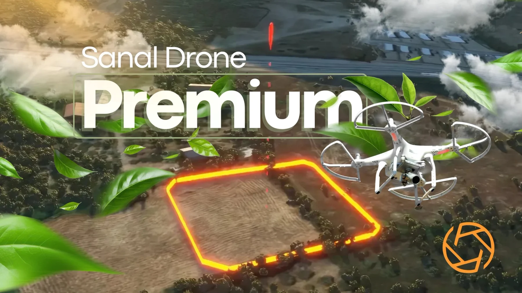 SanalDrone premium real estate promotion hero visual